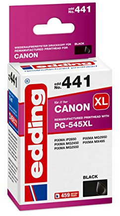 edding Druckerpatrone EDD-441 - Einzelpatrone - Schwarz - 15 ml - Reichweite 455 Seiten - Ersetzt Canon PG-545XL