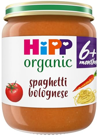 HiPP Organic Spaghetti Bolognese Baby Food Jar 6+ Months 125g (Pack of 6)