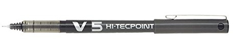 Pilot Hi-Tecpoint V5 Rollerball Pens Pack of 6, Black