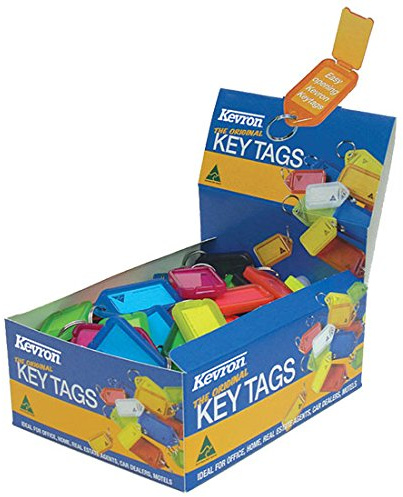 Kevron Plastic Clicktag Key Tag Assorted (Pack of 100) ID5AC100