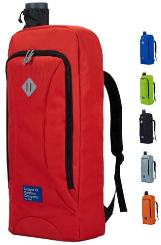 Legend Artemis Archery Backpack for Recurve Bow - Professional Bow Backpack for Travel - Storage Pockets for Gear & Accessories - Protective Foam Padding - Comes with Arrow Tube Case - Red