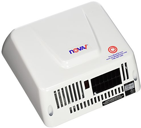 World Dryer - 83000000 0830 NOVA 1 Economical Surface Mounted ADA Hand Dryer, Universal Voltage110-120V/208-240V, Aluminum Cover, White