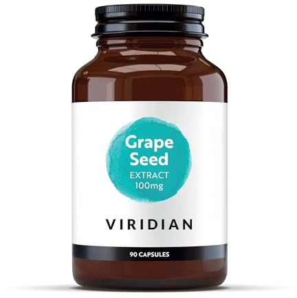Viridian - Grape Seed Extract 100mg - 90 Caps | Source of Natural Polyphenols | Rich in Bioflavonoids, Standardised to 95% OPCs | Antioxidant Support, Vegan Formula | Nutritionist Formulated