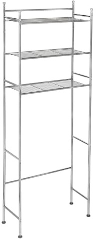 Honey-Can-Do BTH-05079 3-Tier Metal Bathroom Shelf Space Saver, 9.45 x 22.83 x 59.84, Chrome