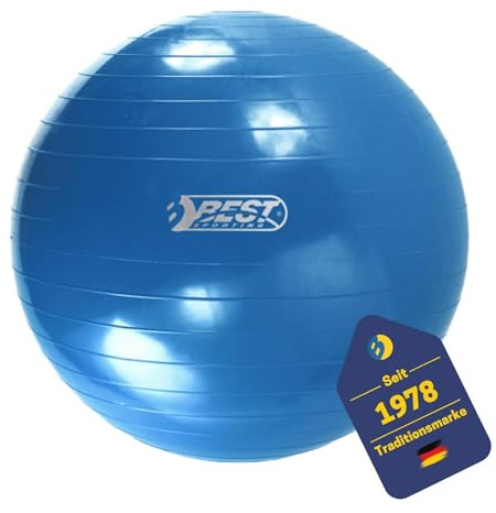BEST SPORTING Unisex – Erwachsene Gymnastikball I Trainingsball 65cm, 75cm oder 85cm I Für Therapie- und Rehabilitationseinheiten I Belastung bis 250kg I Pilates Ball I Fitnessball für zu Hause