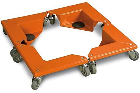 Unicraft Transportrollen, Ecktransportrollen ETR 4/150 (Tragkraft: 150 kg, niedrige Ladehöhe, Anti-Rutschauflage) 6197150