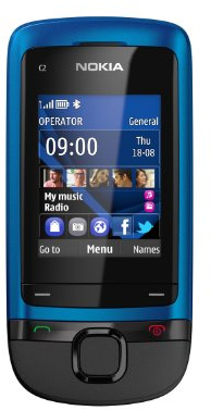 Nokia c2-05 slider phone blue