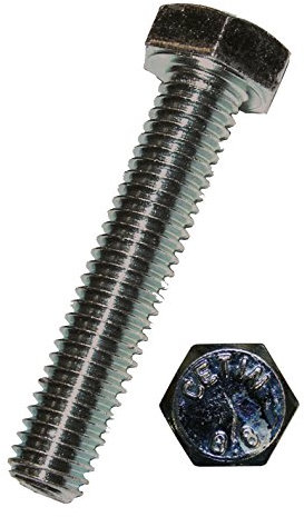 Dresselhaus Sechskantschrauben 8,8 mit Gewinde bis Kopf EN ISO 4017 DIN 933, galvanisch verzinkt, M 8 x 50 mm, 100 Stück