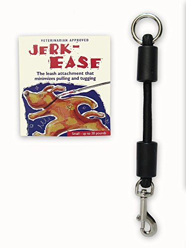 JERK-EASE BUNGEE DOG LEASH EXTENSION – Patented Shock Absorber Attachment Protects You and Your Dogs – Works with ANY Leash & Collar or Harness – a MUST for Retractable Leashes – PICK SIZE/COLOR BELOW