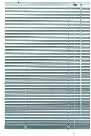 GARDINIA Persianas venecianas de Aluminio, Visibilidad, protección contra la luz y el deslumbramiento, Montaje en Pared y Techo, Kit de Montaje Incluido, Estor Veneciano de Aluminio, Plateado, 60 x