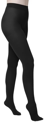 Hue Women's Super Opaque Tights with Control Top, Black, 5