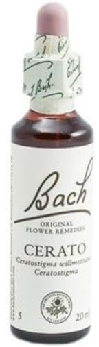 Bach - Flor de Bach Cerato, Complemento Alimenticio, con Extracto de Flores de Cerato, Uva de Alc 27% Vol, Ayuda a Gestionar las Emociones Cuando Se Quiere Tener Seguridad en Uno Mismo - 20 ml