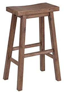 Boraam Sonoma Backless Saddle Bar Stool - Barnwood Wire-Brush
