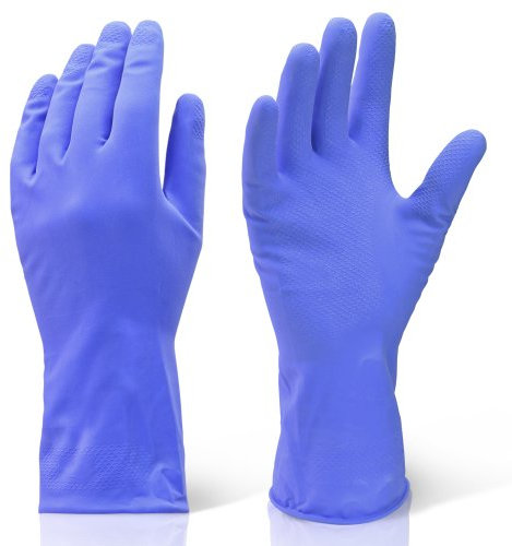 Spire Click 2000 Extra Large Blue Industrial Cleaning & Washing Up Rubber Gloves - XL