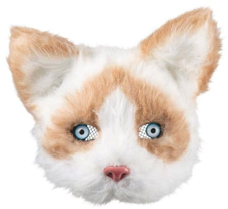 Boland – halvmask av plysch, en storlek, ansiktsmask, djurmask, pälsmask, hare, tillbehör, kostym, kostym, utklädnad, karneval, temafest