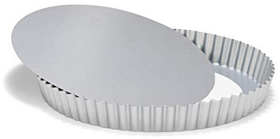 patisse 03578 – Moule à tarte ou quiche rond - Tourtière - anti-adhésif à fond amovible Silver-Top - gris argenté – Ø 28cm