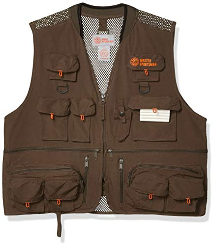 Master Sportsman Men's 27 Pocket Mesh Back Fishing Vest, XX-Large, Olive
