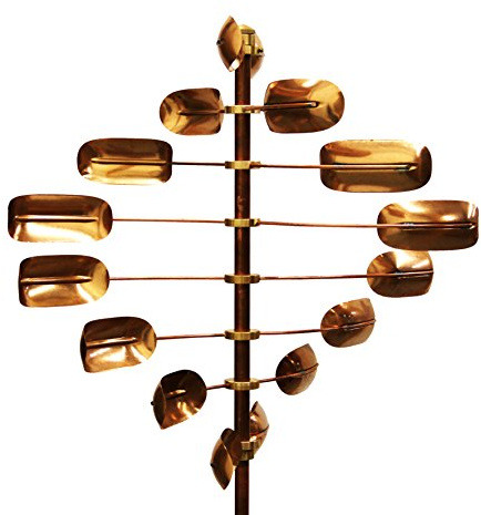 Stanwood Wind Sculpture Kinetic Copper Wind Spinner - Lucky 8 Twirler