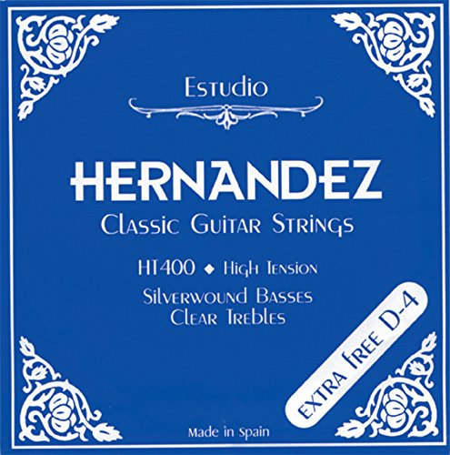 Hernandez »CLASSIC SET HT-400 - BLAU - HT« Saiten für Konzert-Gitarre - High Tension - Plus zusätzlicher D4-Saite HSHT Nylon