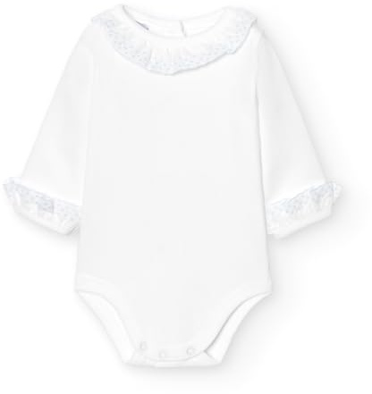 babidu BODY CUELLO BATISTA, Body para Bebé-Niños, Celeste, 24 meses