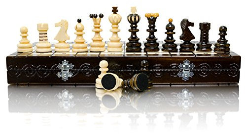 Master of Chess Atemberaubende Pearl XL große Holz Schachfigur 42cm / 16in. Sehr beliebtes europäisches handgefertigtes Schach