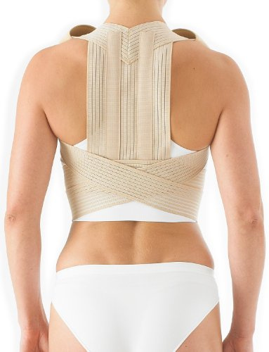 Neo-G Clavicle Brace - Back Support for Early Kyphosis, Rounded Shoulders, Pain Relief, Muscular Aches, Rehab - Fully Adjustable - Class 1 Medical Device - M - Tan