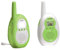 Hama Babyphone BM100 (Reichweite 300 m, Gegensprechfunktion, Schlaflied und Nachtlichtfunktion, mit Gürtelclip) weiß/grün