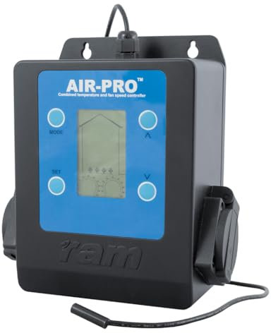 RAM AIR-PRO II Fan Speed Controller For Inlet Outlet Exhaust Intake Fans Garden Greenhouse Hydroponic Climate Variable Speed Control