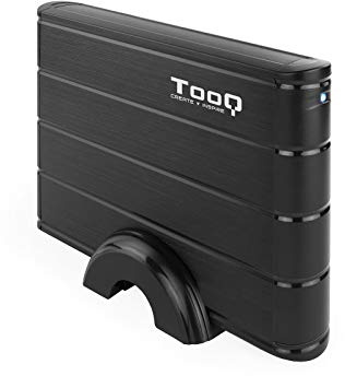 Tooq TQE-3530B - Carcasa para Discos Duros HDD de 3.5, (SATA I/II/III, USB 3.0), Aluminio, indicador LED, Color Negro, 350 grs.