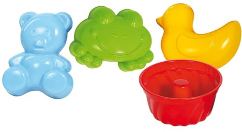 Gowi 558-51 Sandform Sven, farblich Sortiert, 4teilig im Netz, Sandkästen und Sandspielzeug