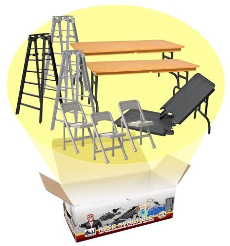 Mesas, escaleras y sillas, accesorio especial para figuras de acción de lucha libre de la WWE