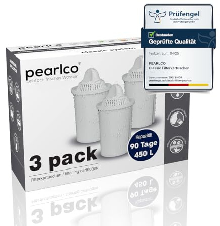 PearlCo - classic Pack 3 Filterkartuschen - passt in Brita Classic