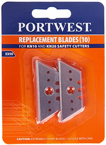 Portwest Cuchillas De Repuesto (10), Para Kn10 Y Kn20, Color: Sin color, KN90NCR