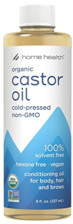 Home Health Castor Oil - 8 fl oz - Conditioning Oil for Body, Skin & Brows - Non-GMO, USDA-Certified Organic - Cold Pressed - Solvent & Hexane Free
