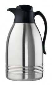 Addis Prestige Vacuum Flask Jug Catering Hotel Dining Commercial Restaurant, 2 Litre, Stainless Steel / Black