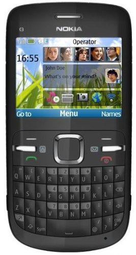 Nokia C3-00 Téléphone portable GSM/GPRS Bluetooth Noir