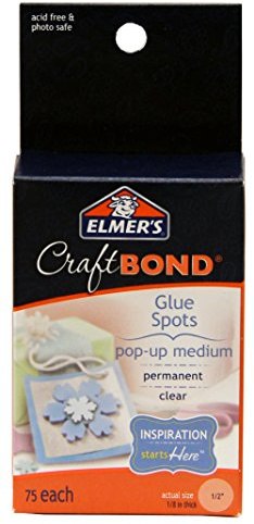 Elmer's CraftBond Glue Spots, Pop-up Medium, 75 Pieces