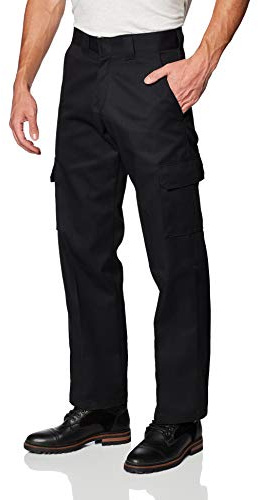 Dickies Pantalone da Lavoro Cargo con Taglio Morbido, Pantaloni da Lavoro Uomo, Nero, 32W / 34L