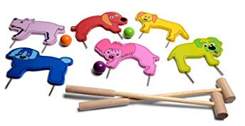 BS Toys Krocket Jr spiele - Gartenspiele für kinder - Wurfspiele für Draußen - Ab 3 Jahren - perfekt für den Kindergeburtstag - Bewegungsspiele - Minigolf Garten - Mehrfarbig