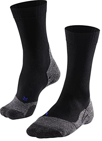 FALKE Damen Wandersocken TK2 Explore Cool W So Lyocell Funktionsmaterial antiblasen dick 1 Paar, Schwarz Black-Mix 3010, 39-40