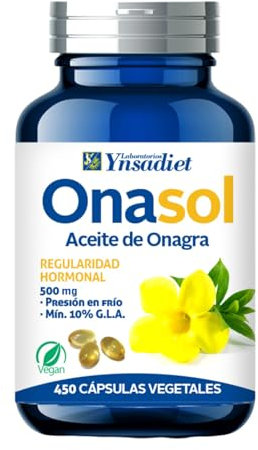 Onasol - Aceite de Onagra - 450 Cápsulas Blandas - Laboratorios Ynsadiet