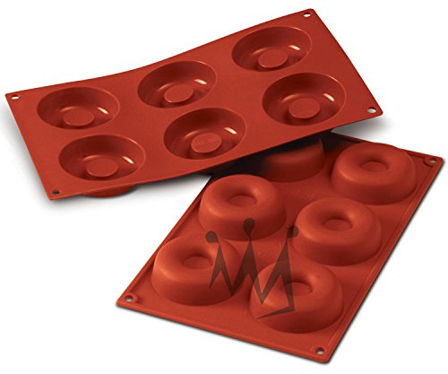 Silikomart Professional SF012 Silicone Baking Mold Savarin 2.10 Oz, 2.83 Diameter x 0.91 High, 6 Cavities (1 Each)