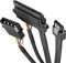 KabelDirekt – hochflexibles SATA Kabel, Adapterkabel 15-Pin SATA 6 Gbit/s (Daten) und 4-Pin Molex (Strom) auf 22-Pin SATA (Daten & Strom), 60 cm – für Festplatte/HDD und SSD