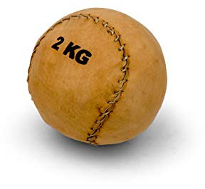 Vinex Robuster, runder Medizinball aus Leder mit 2 Panelen - 2 kg