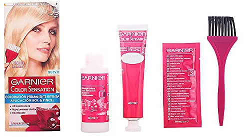 Garnier Color Sensation - Tinte Permanente Rubio Extra Claro Ceniza 110, disponible en más de 20 tonos
