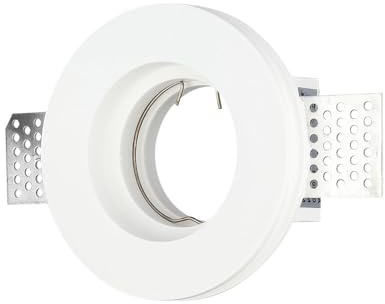 V-TAC Portafaretto LED da Incasso Rotondo GU10 e GU5.3 (MR16) Corpo in Gesso Bianco