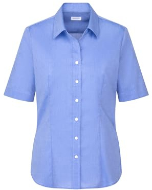 Seidensticker dam Skjortblus Kortärmad Modern Fit Uni Strykfri skjortblus