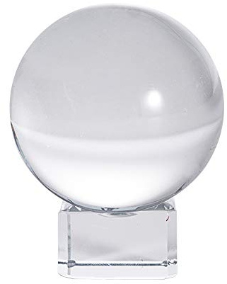 LONGWIN 50mm(2 inch) K9 Photography Solid Crystal Glass Ball Sphere with Free Stand Suncatcher (Clear)