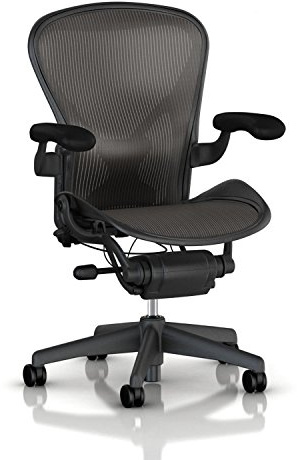 Herman Miller Classic Aeron Chair - Fully Adjustable, C size, Adjustable PostureFit, Carpet Casters