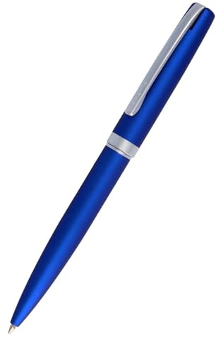 Online stylo à bille Eleganza │ stylo-bille en métal │ stylo à bille rétractable en coffret cadeau │ recharge remplaçable │ encre noire │ étui exclusif, cadeau parfait, couleur bleu